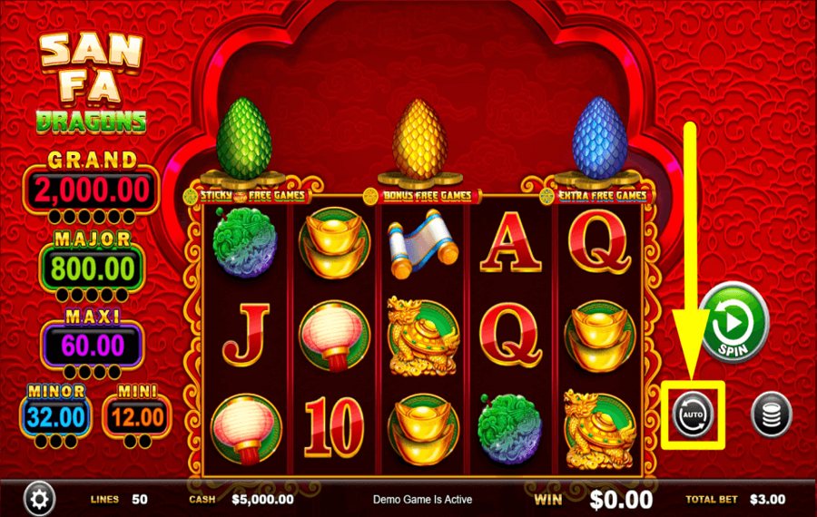 San Fa Dragons ИСПОЛЬЗУЙТЕ АВТОВОСПРОИЗВЕДЕНИЕ.