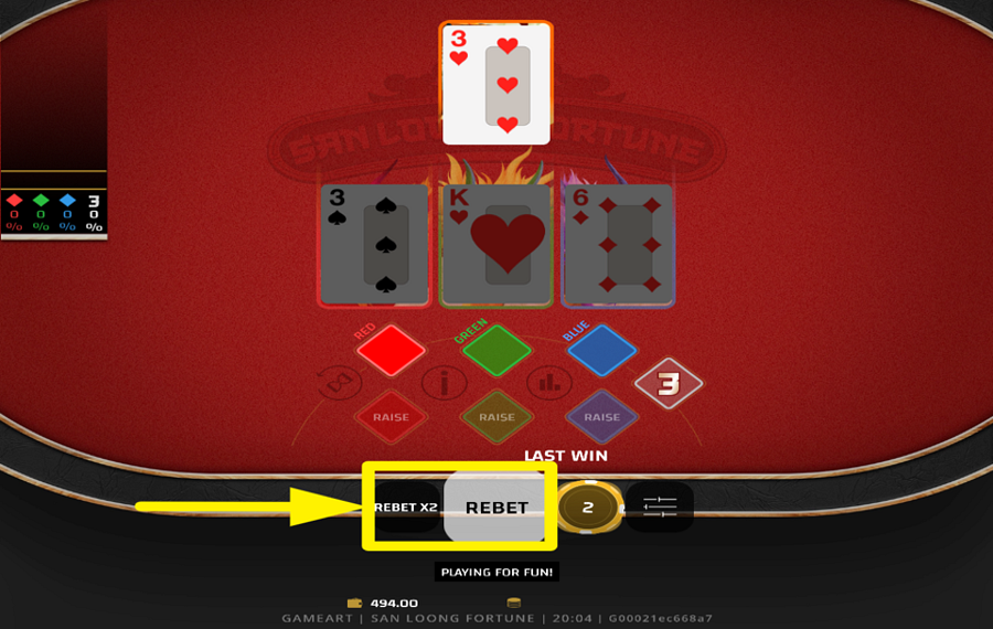 San Loong Fortune REPEAT YOUR PREVIOUS BETS.