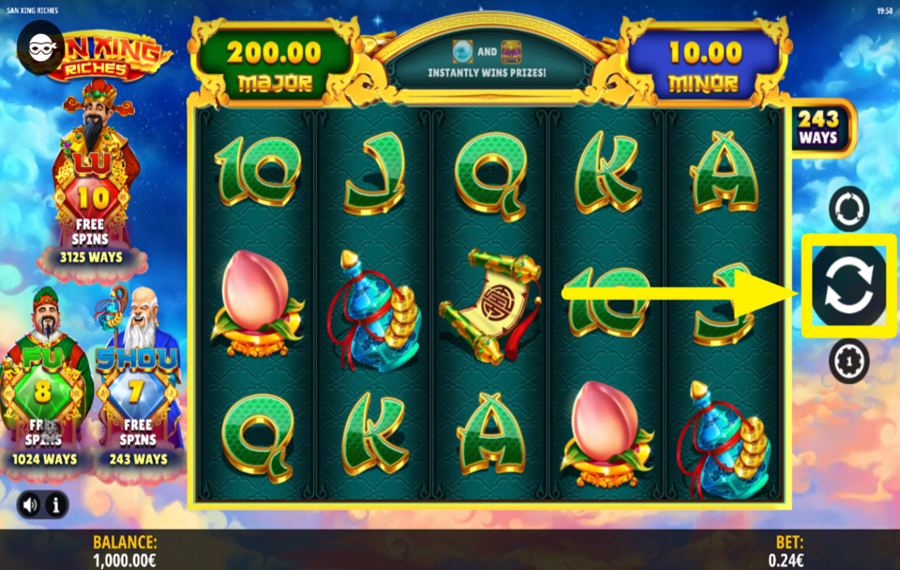 San Xing Riches SPIN TO WIN!