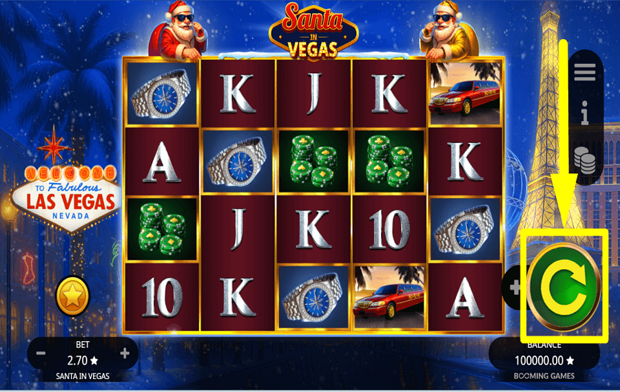 Santa In Vegas НАЧНИТЕ ИГРАТЬ В АЗАРТНЫЕ ИГРЫ.