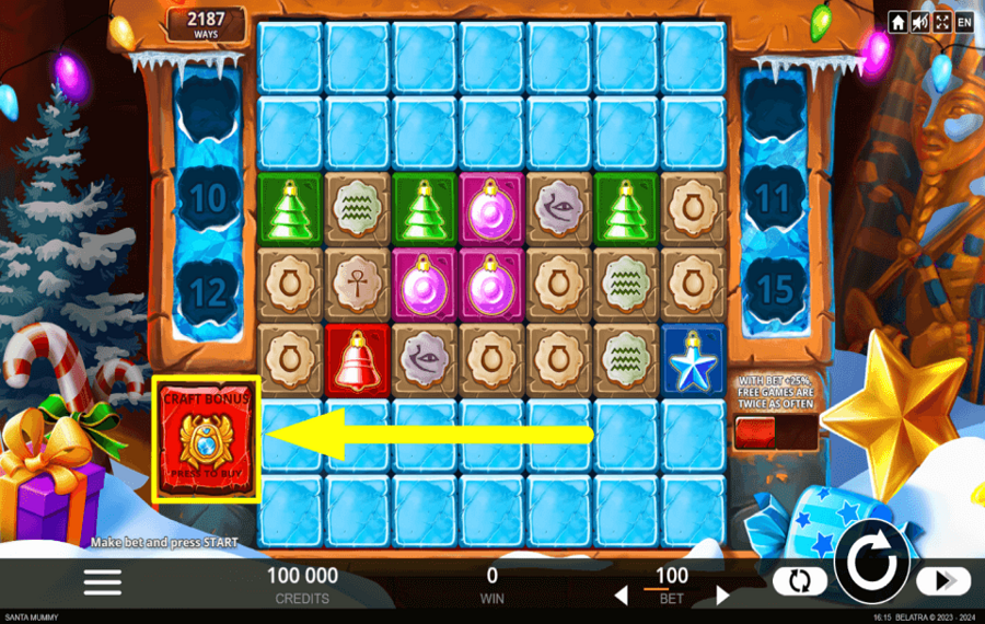 Santa Mummy SCOPRI LE CARATTERISTICHE BONUS.