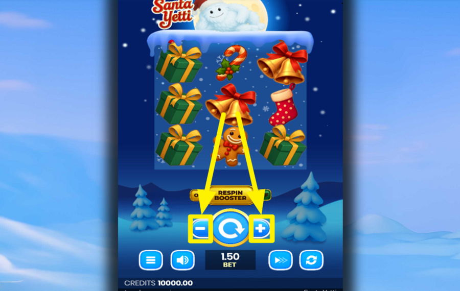 Santa Yetti ВЫБЕРИТЕ СВОЮ СТАВКУ.