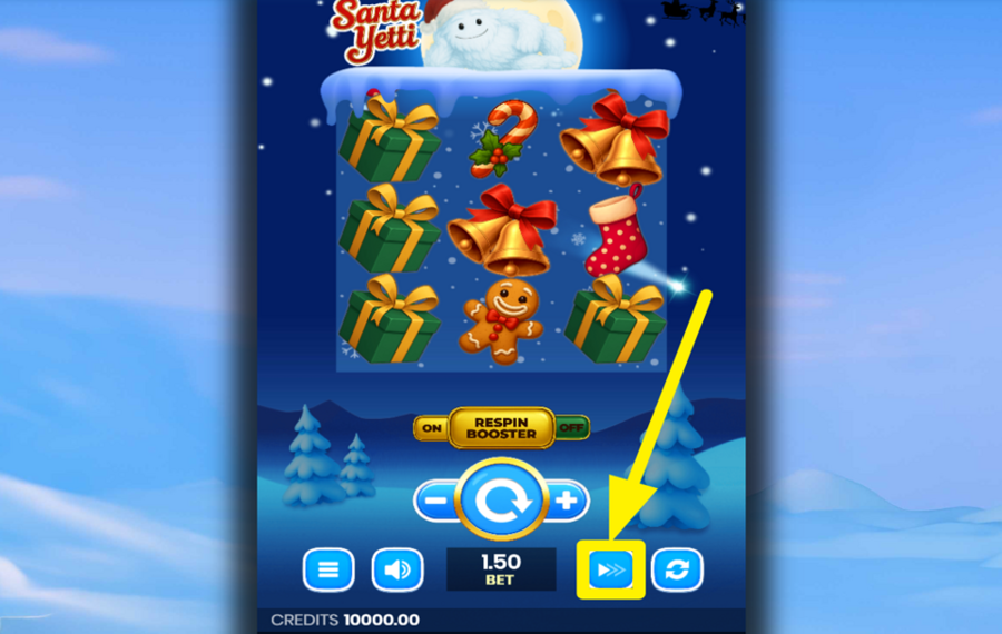 Santa Yetti ИЗМЕНИТЕ СКОРОСТЬ.