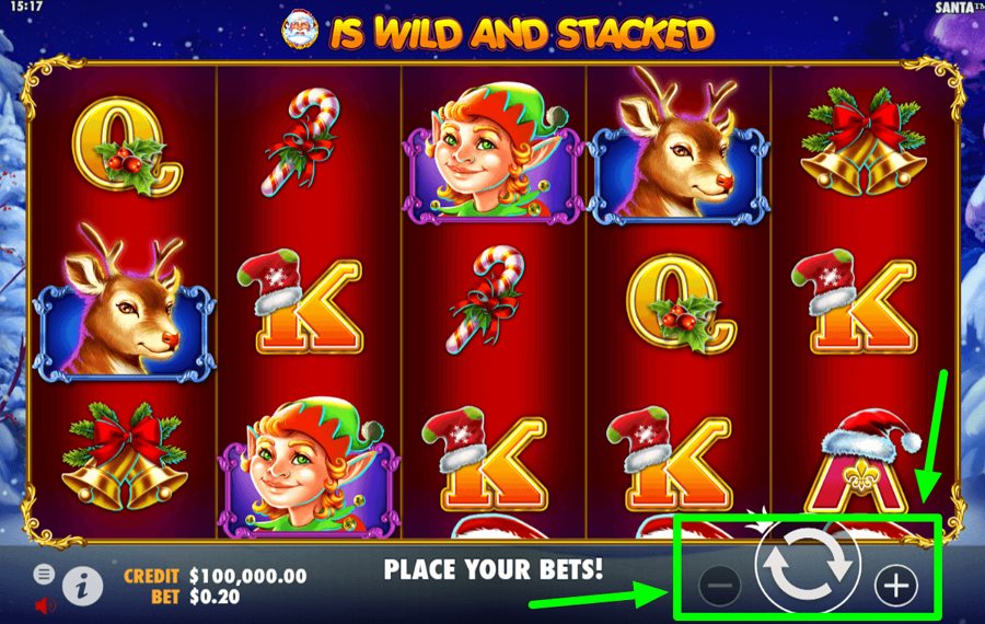 Santa Choisissez le montant de votre mise.