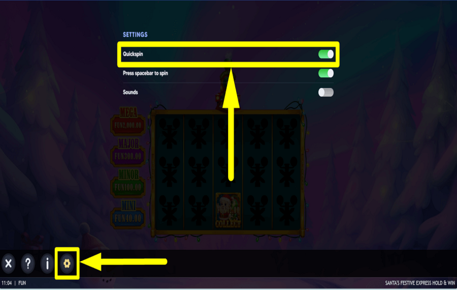 Santas Festive Express Hold and Win STEP UP YOUR PACE.