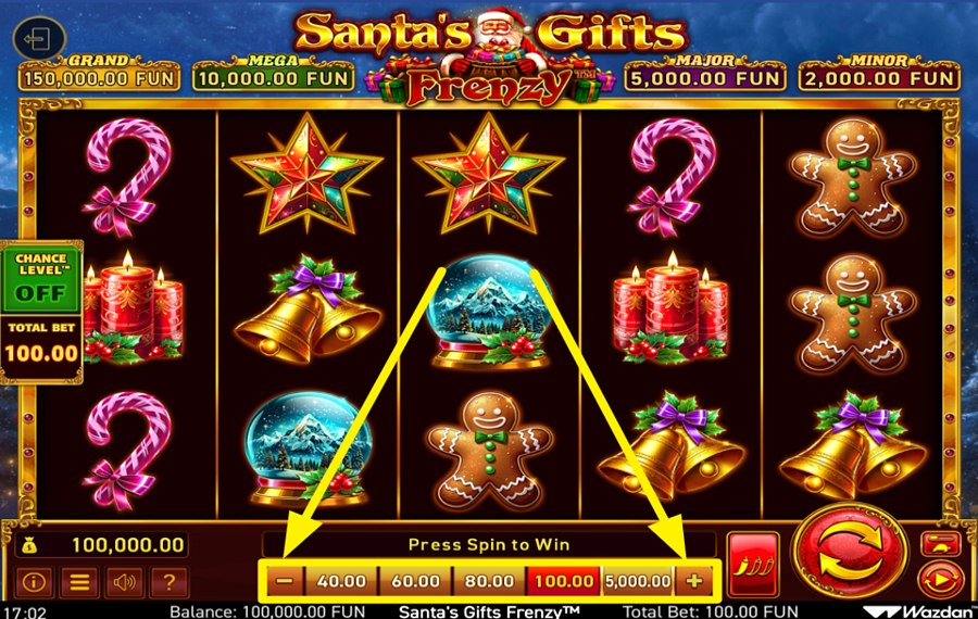 Santas Gifts Frenzy BESTIMME DEINEN EINSATZ.