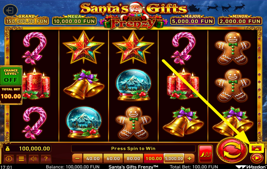 Santas Gifts Frenzy BESCHLEUNIGE DAS SPIEL.