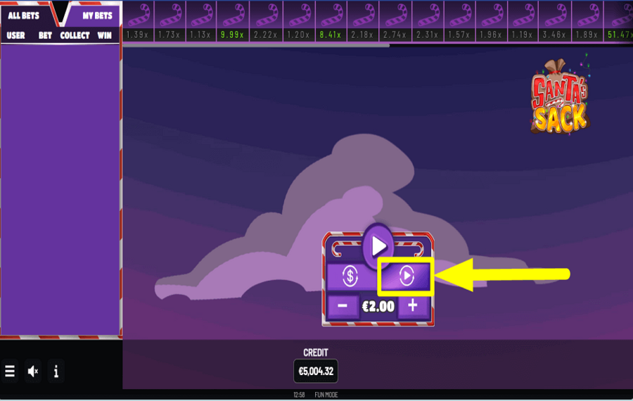 Santas Sack ЗАПУСТИТЬ АВТОВОСПРОИЗВЕДЕНИЕ.