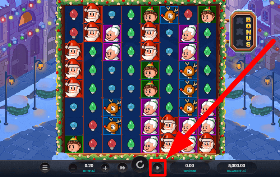 Santas Stack Dream Drop Riproduzione automatica