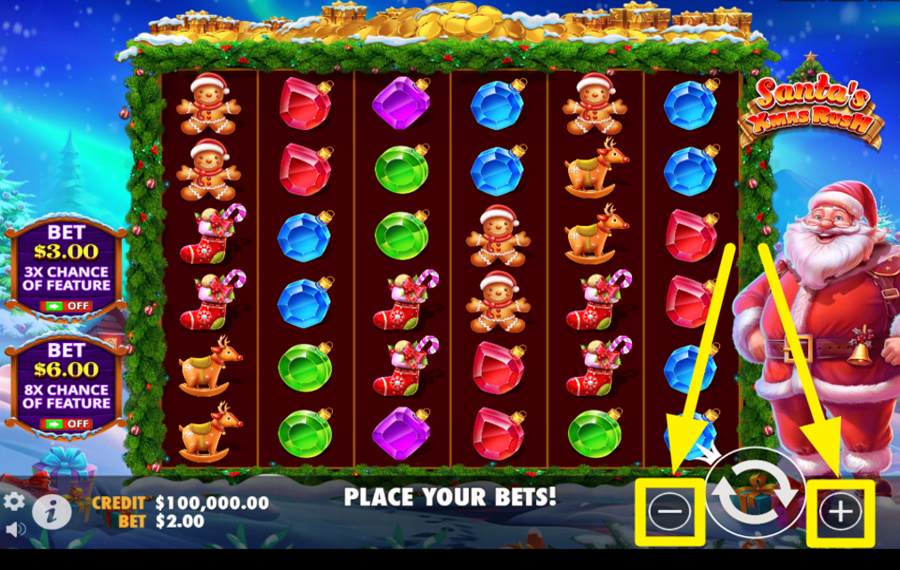 Santas Xmas Rush DÉTERMINEZ VOTRE PARI.