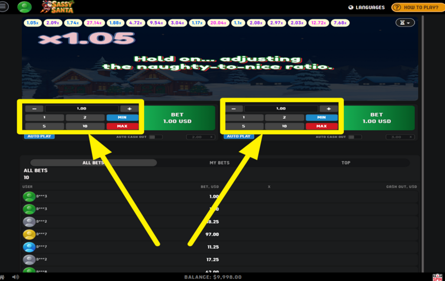 Sassy Santa Christmas Crash CHOISISSEZ VOTRE PARI.