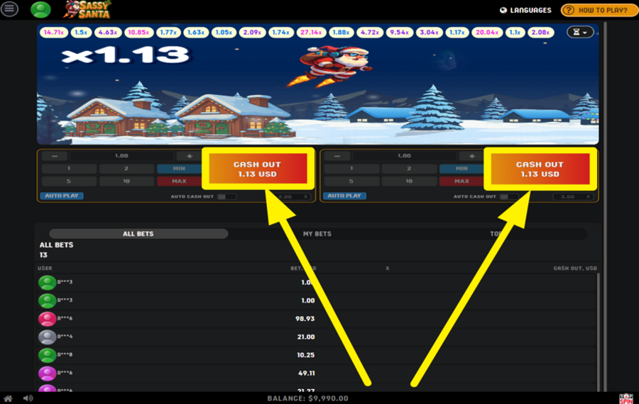 Sassy Santa Christmas Crash SÉCURISEZ VOS GAINS.