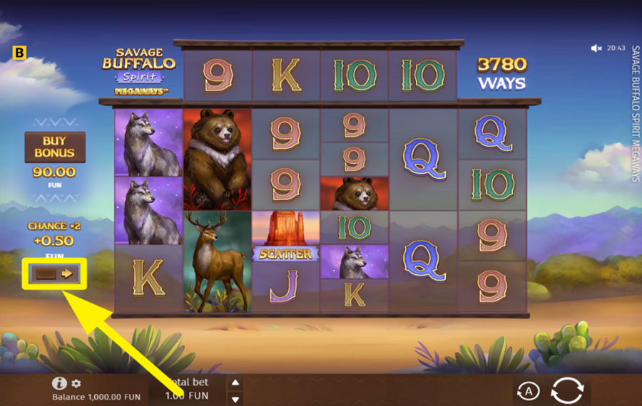 Savage Buffalo Spirit Megaways ACTIVEZ CHANCE X2.