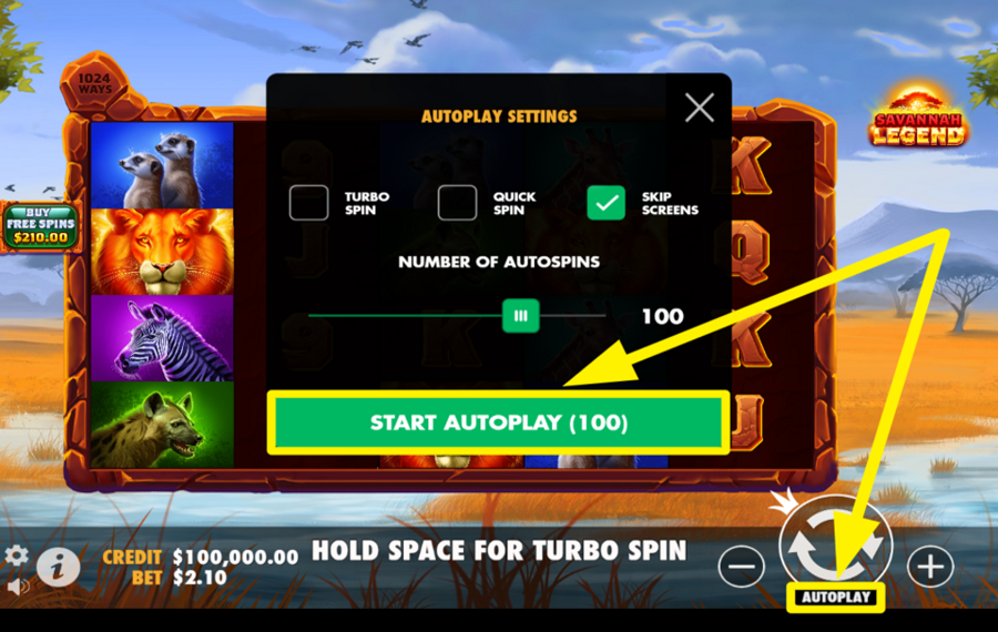 Savannah Legend ACTIVATE AUTOMATIC SPINNING.