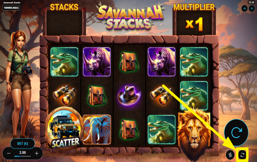 Savannah Stacks AVVIA I GIRI AUTOMATICI.