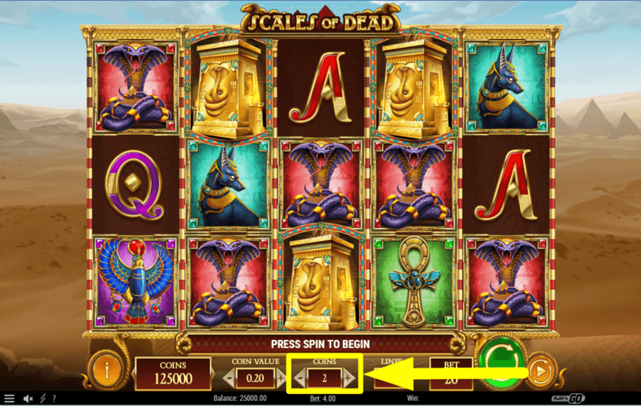 Scales of Dead SELEZIONA IL NUMERO DI MONETE.