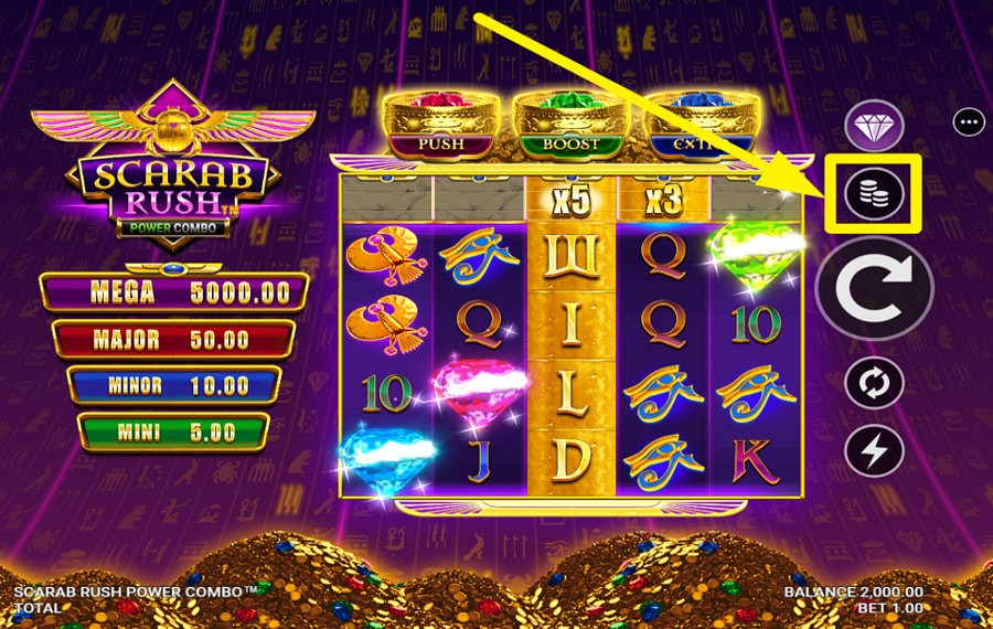 Scarab Rush Power Combo PASSEN SIE IHREN EINSATZ AN.