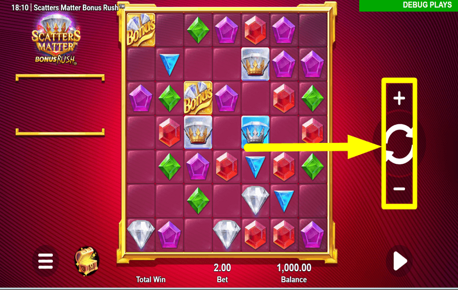 Scatters Matter Bonus Rush CHOOSE YOUR STAKE.