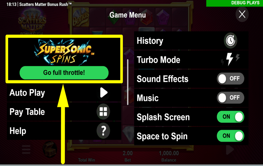 Scatters Matter Bonus Rush CONSIDER RAPID PLAY.