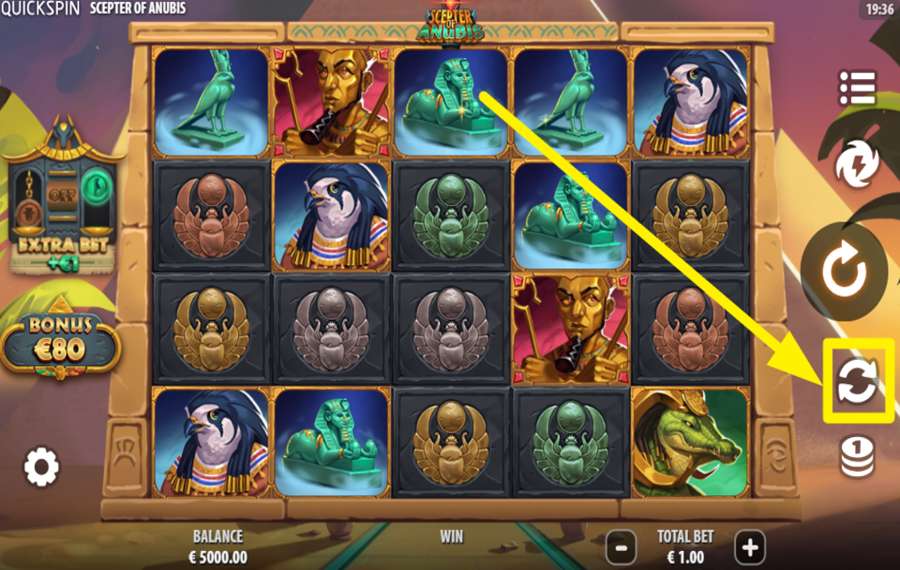 Scepter of Anubis ЗАПУСК АВТОМАТИЧЕСКИХ ВРАЩЕНИЙ.