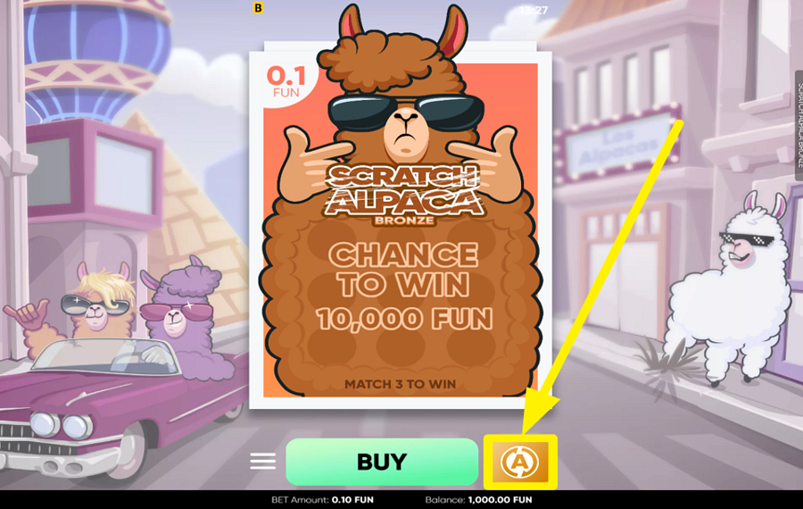 Scratch Alpaca Bronze PASSER EN MODE AUTO.