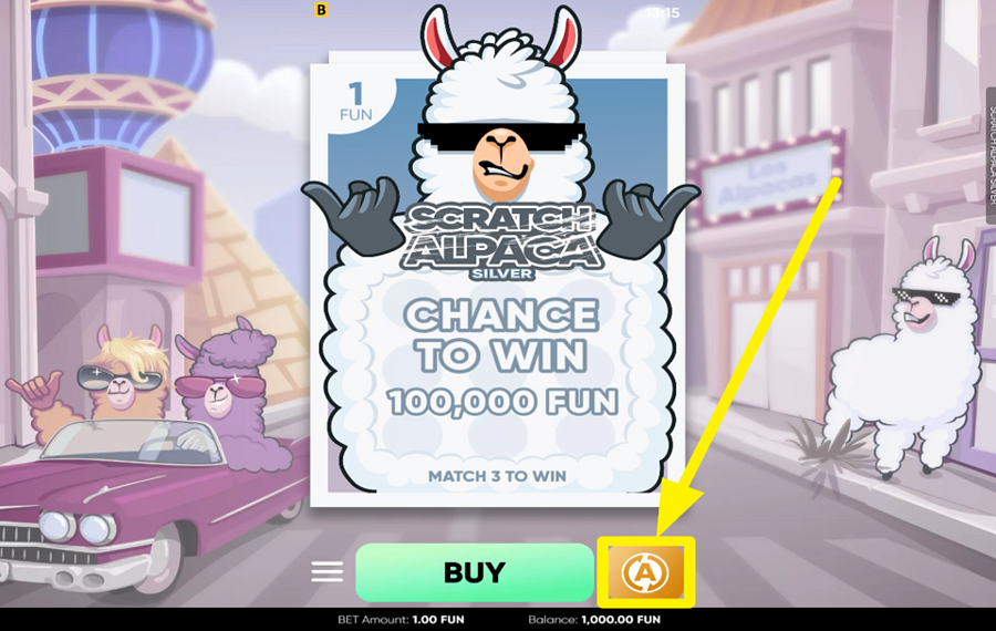 Scratch Alpaca Silver AUTOMATISER LE GRATAGE.