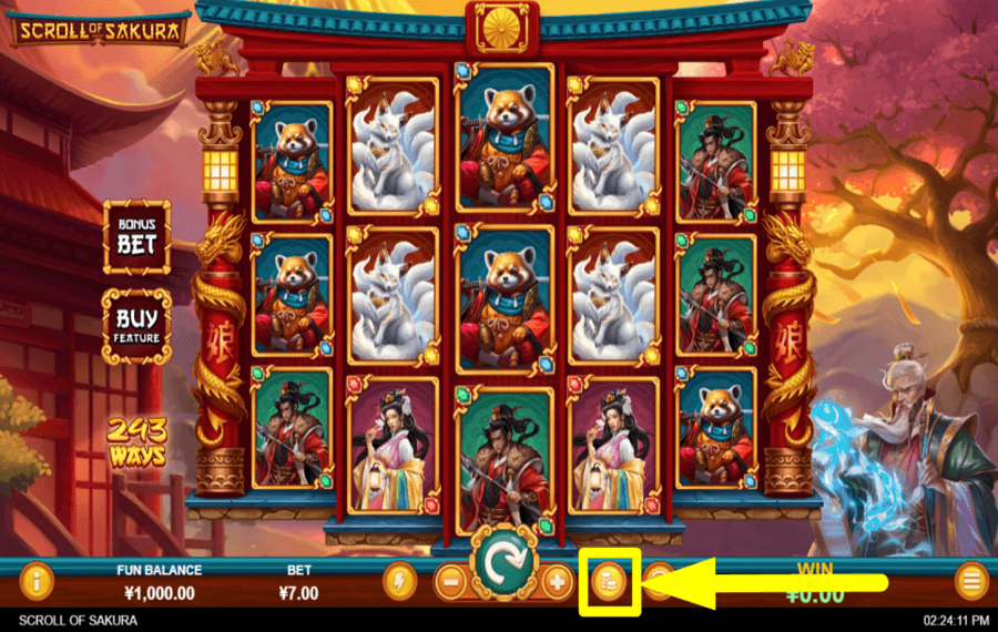 Scroll of Sakura STAKE MAXIMUM CREDITS.