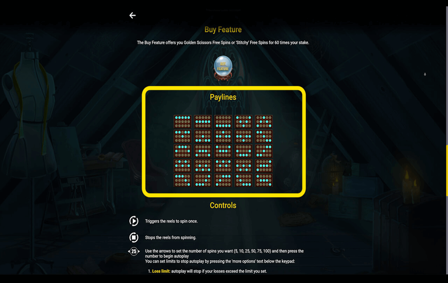 Seance Mysterious Attic Choose the paylines