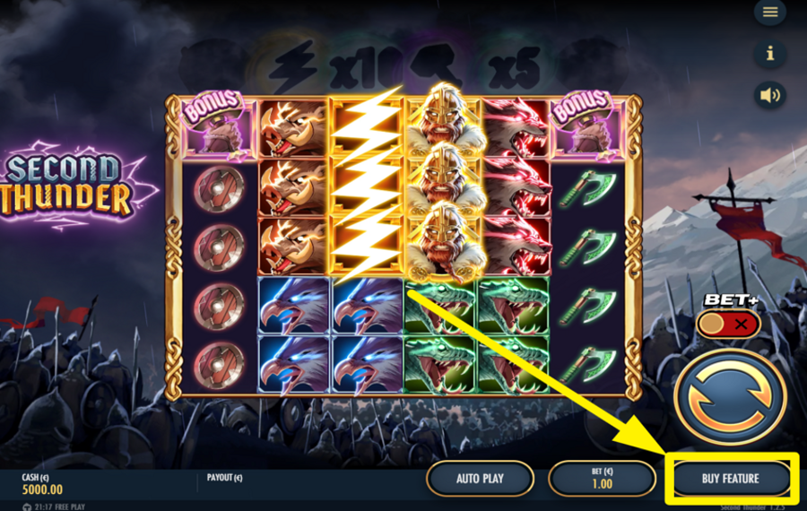 Second Thunder БЕСПЛАТНЫЕ ВРАЩЕНИЯ, БОЛЬШЕ ВЫИГРЫШЕЙ?