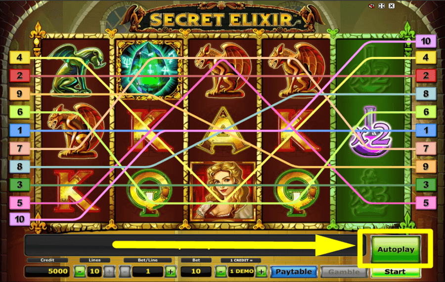 Secret Elixir ИСПОЛЬЗУЙТЕ ФУНКЦИЮ «АВТОИГРАТЬ».