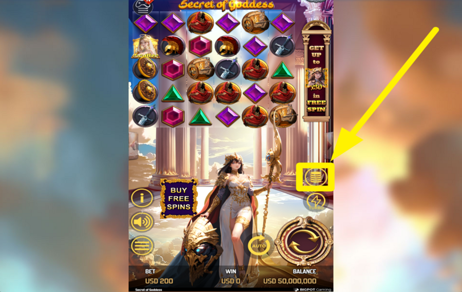 Secret of Goddess SCEGLI L'IMPORTO DELLA TUA SCOMMESSA.