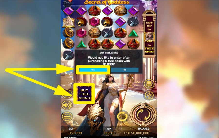 Secret of Goddess ACQUISTA GIRI GRATUITI.