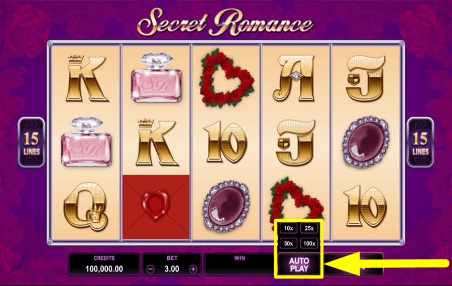 Secret Romance FAHREN SIE MIT AUTOMATISCHEN DREHEN FORT.