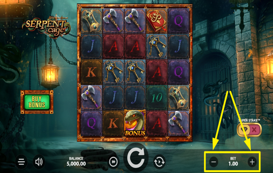 Serpent Cage ИЗМЕНИТЕ СВОЮ СТАВКУ.