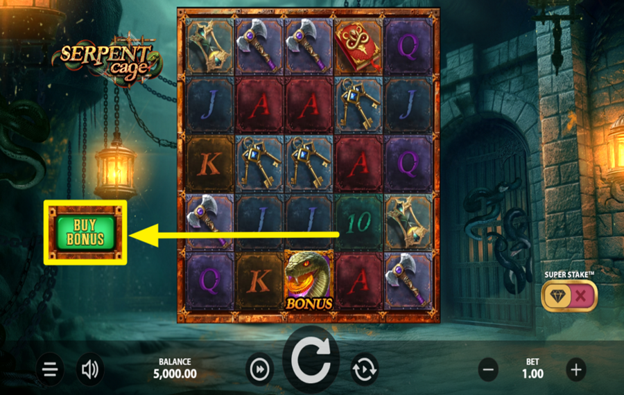 Serpent Cage РАЗБЛОКИРУЙТЕ БОНУСНУЮ ФУНКЦИЮ.