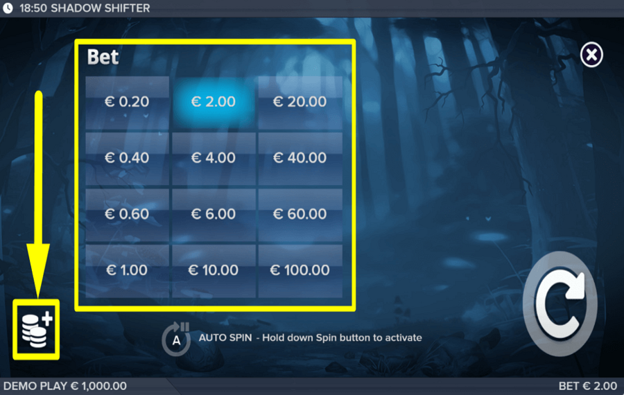 Shadow Shifter WÄHLEN SIE DEN GESAMTEN EINSATZ.