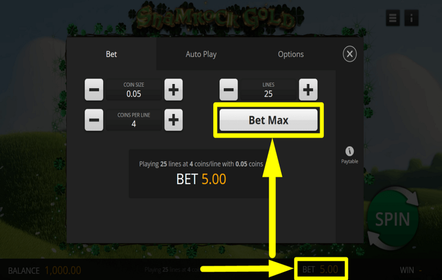 Shamrock Gold MAXIMIZE THE STAKE.