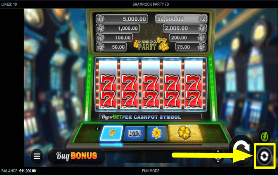 Shamrock Party 7s CAST AUTOMATIC SPINS.