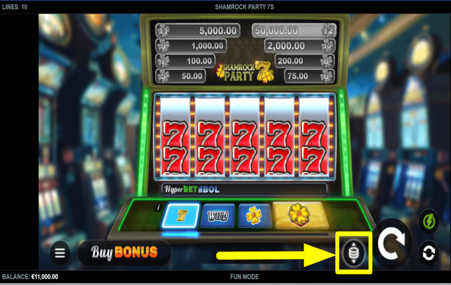 Shamrock Party 7s CHOOSE YOUR TOTAL BET.