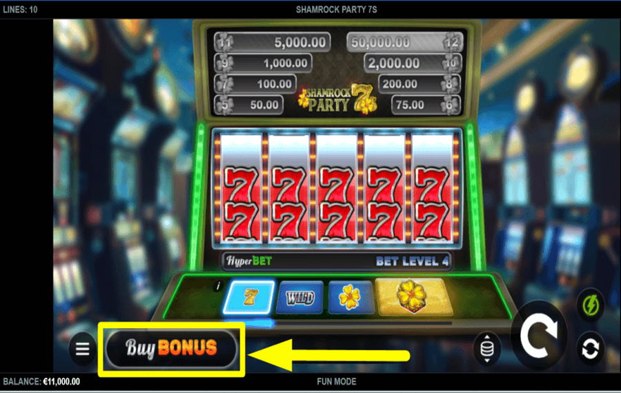 Shamrock Party 7s COLLECT FREE SPINS.