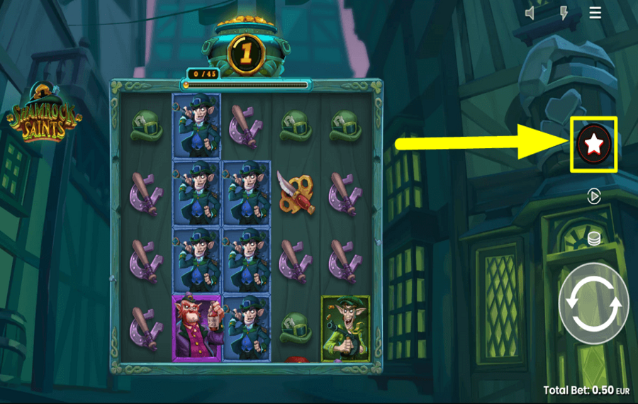 Shamrock Saints PURCHASE GAME FEATURES.