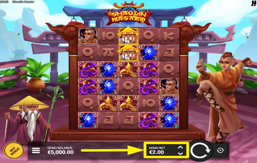 Shaolin Master ASSIGN A BET VALUE.