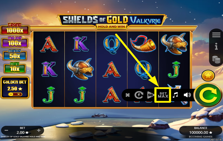 Shields of Gold Valkyrie Hold and Win SÉLECTIONNEZ LA MEILLEURE OPTION DE PARI.