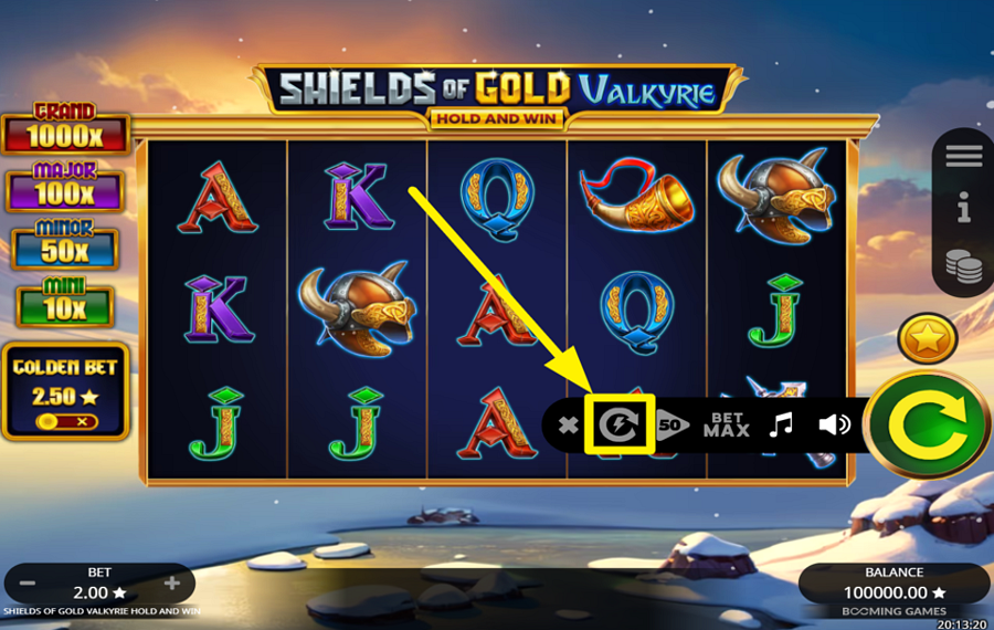Shields of Gold Valkyrie Hold and Win MAXIMISEZ LA VITESSE.
