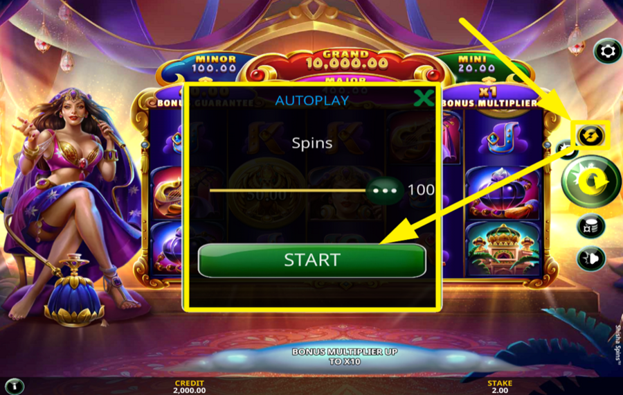 Shisha Spins NUTZEN SIE DEN AUTOMATISCHEN SPIN.