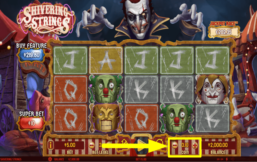 Shivering Strings PLACE YOUR COINS.