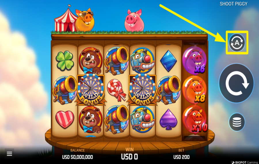 Shoot Piggy UTILISEZ LA FONCTION DE LECTURE AUTOMATIQUE.