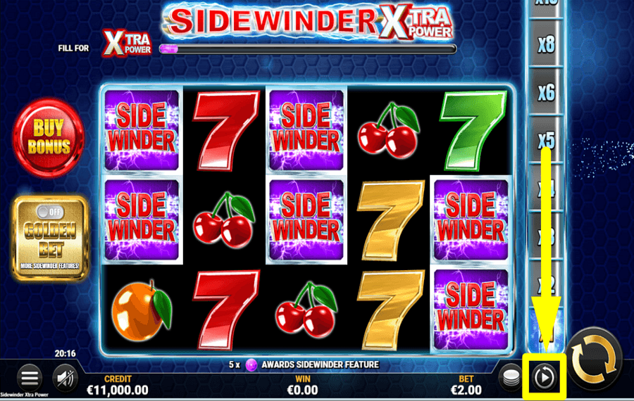 Side Winder Xtra Power GIRE AUTOMATICAMENTE.
