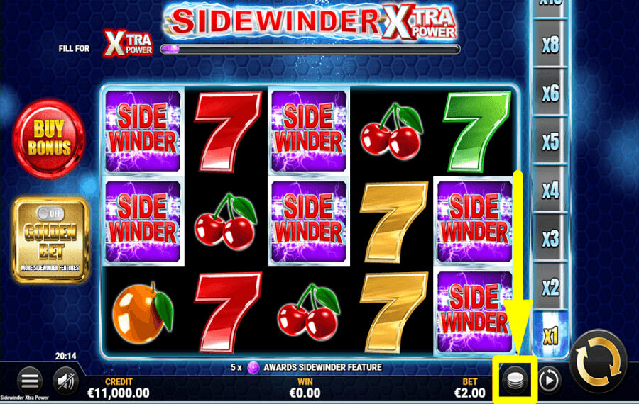 Side Winder Xtra Power SELECIONE SUA APOSTA.