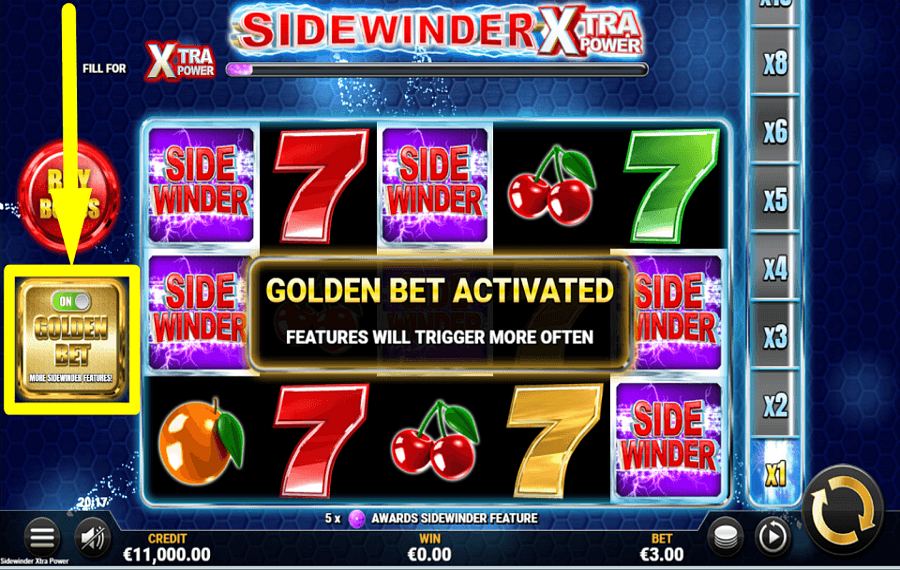 Side Winder Xtra Power APOSTE MAIS MOEDAS.
